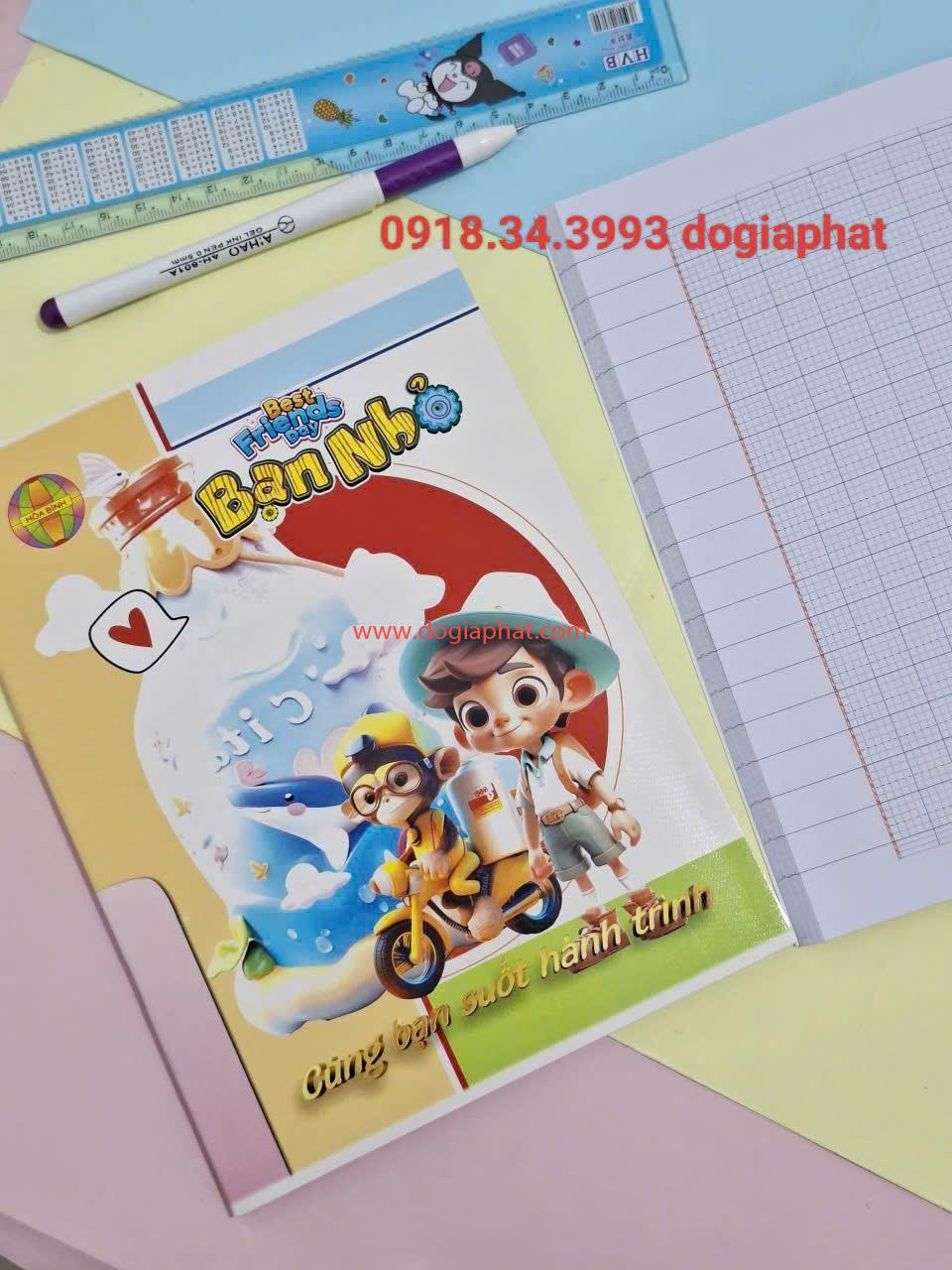 TẬP BẠN NHỎ HÒA BÌNH ĐL 100GSM 96 TRANG GIÁ SỈ BAO VAT 