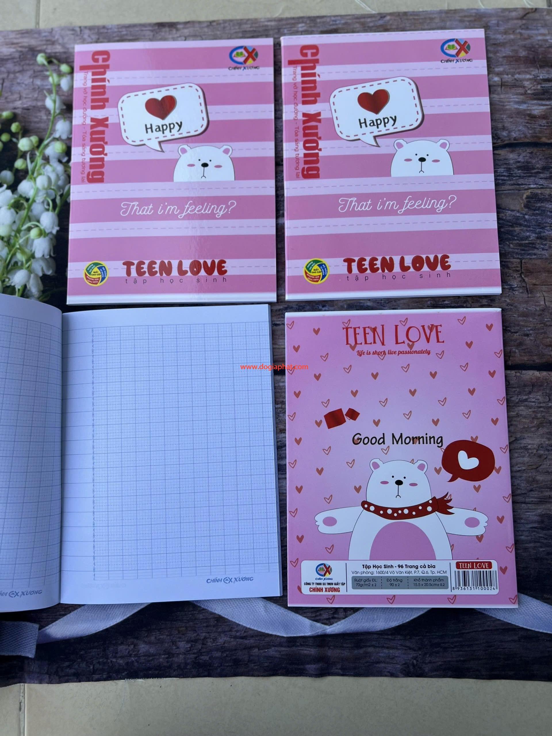 TẬP HỌC SINH TEEN LOVE CHÍNH XƯƠNG 70 GSM